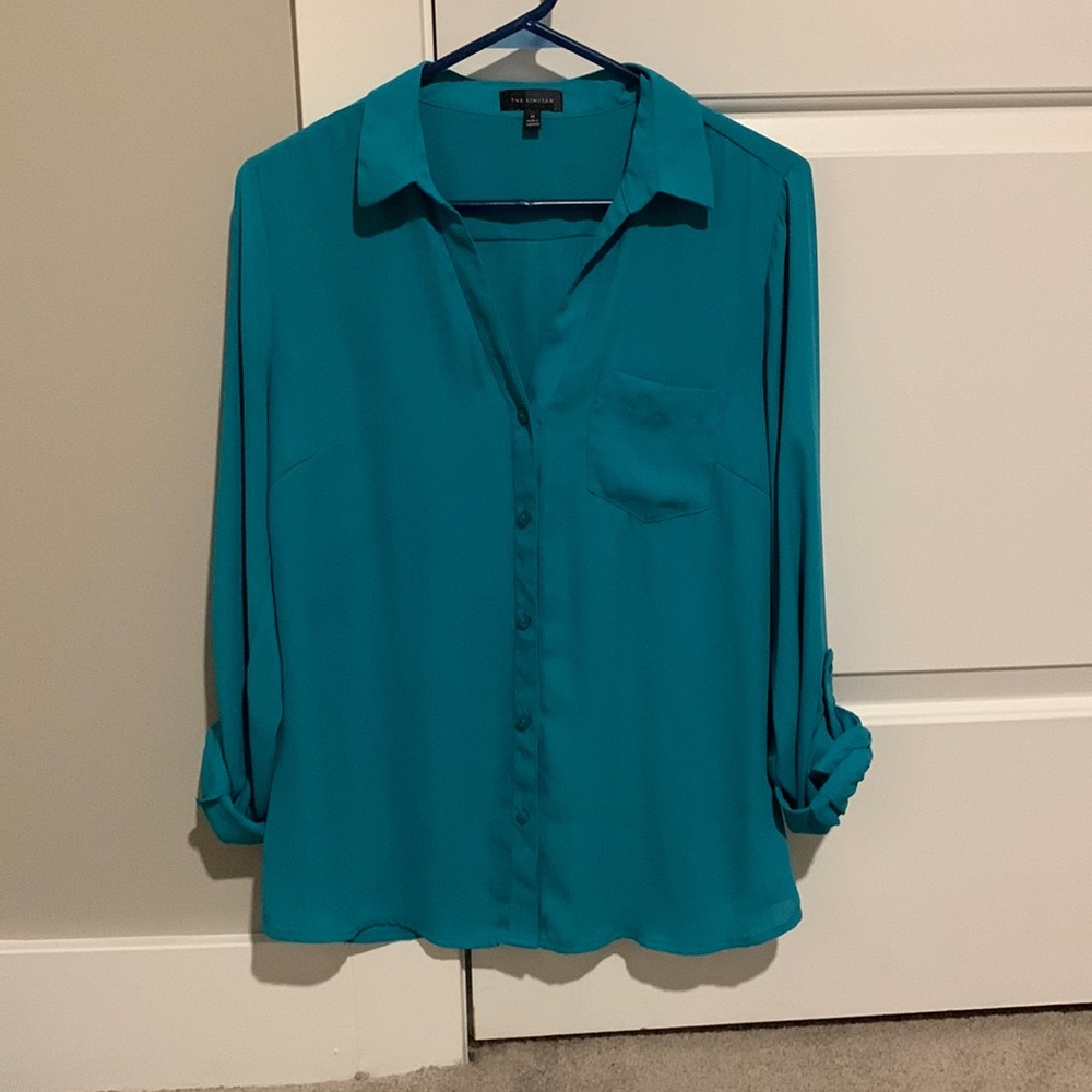 The limited Teal blouse, size medium